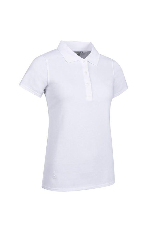 Glenmuir Women's Sophie Cotton Pique Polo Shirt - White