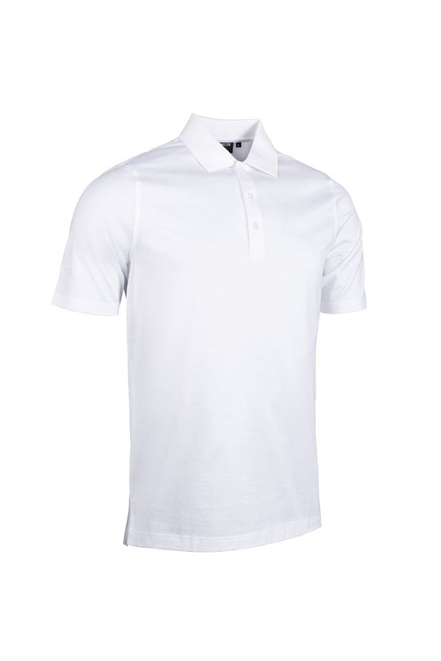 Glenmuir Tarth Mercerised Cotton Polo Shirt - White