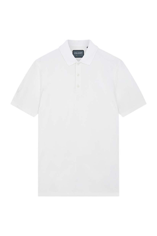 Lyle & Scott Tonal Eagle Tech Polo Shirt - White