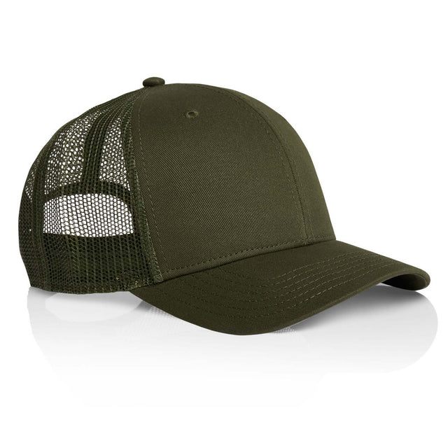 TCS Cotton Custom  Embroidered Trucker Cap - Army Green