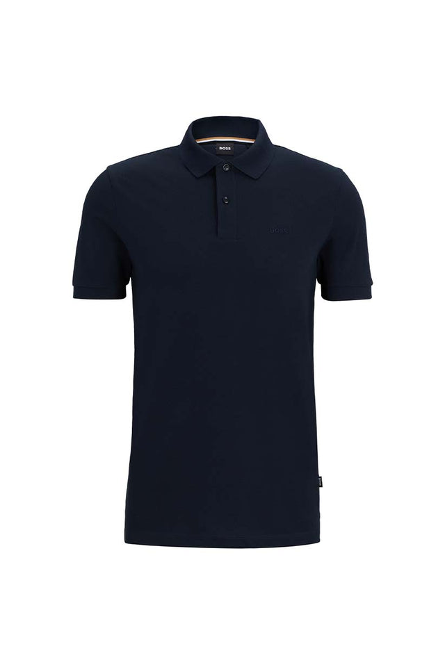 BOSS Pallas Cotton Polo Shirt - Navy