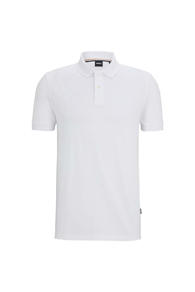 BOSS Pallas Cotton Polo Shirt - White